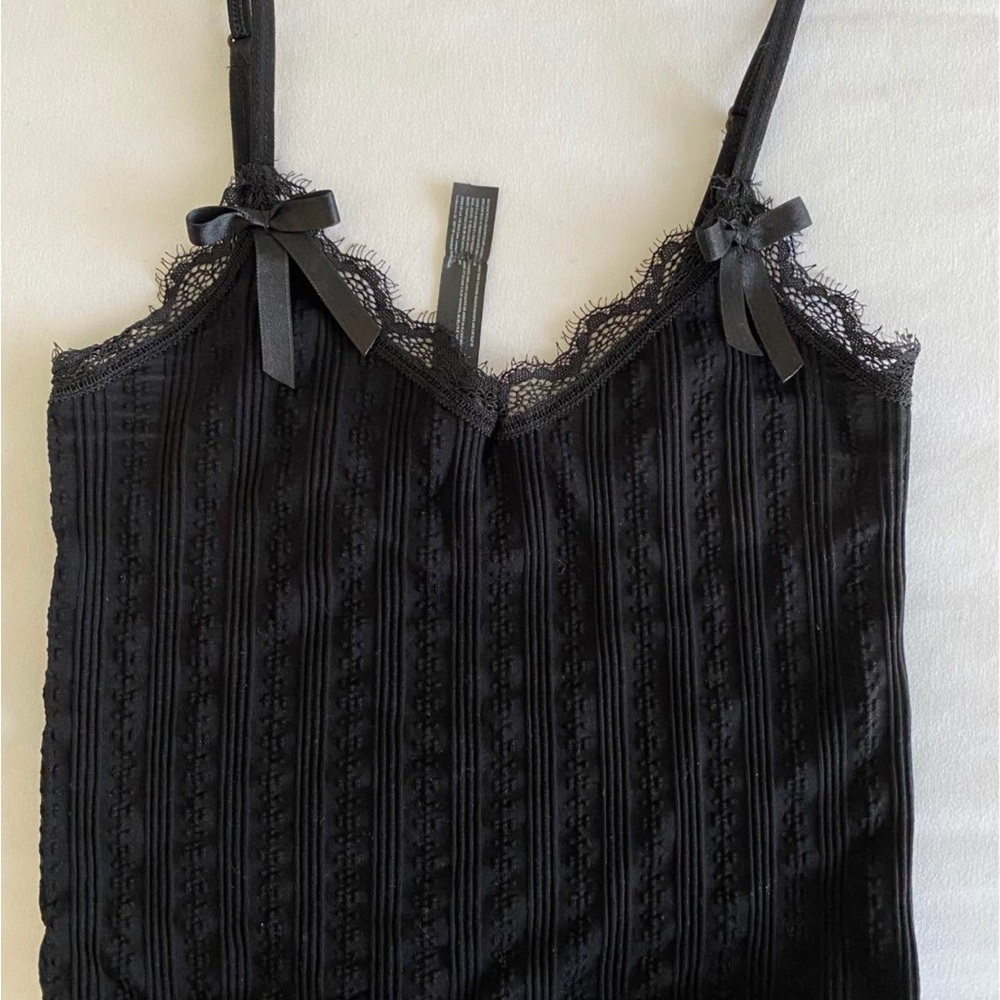Urban outfitters Black Lace Trim Cami Top